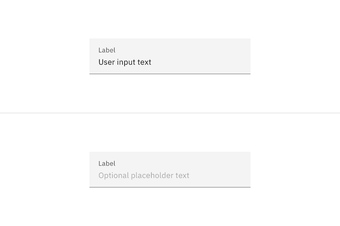 Example of an enabled text input in the fluid style Example of an enabled text input in the fluid style