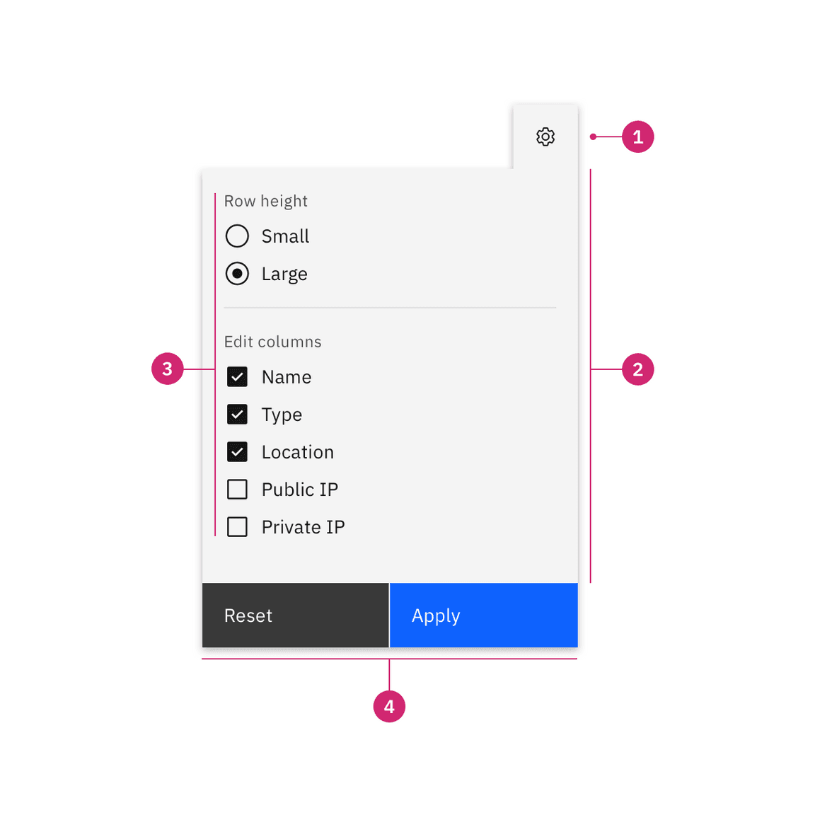 Anatomy of a settings menu. Anatomy of a settings menu.
