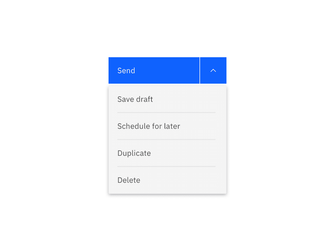 Example of combo button structure. Example of combo button structure.