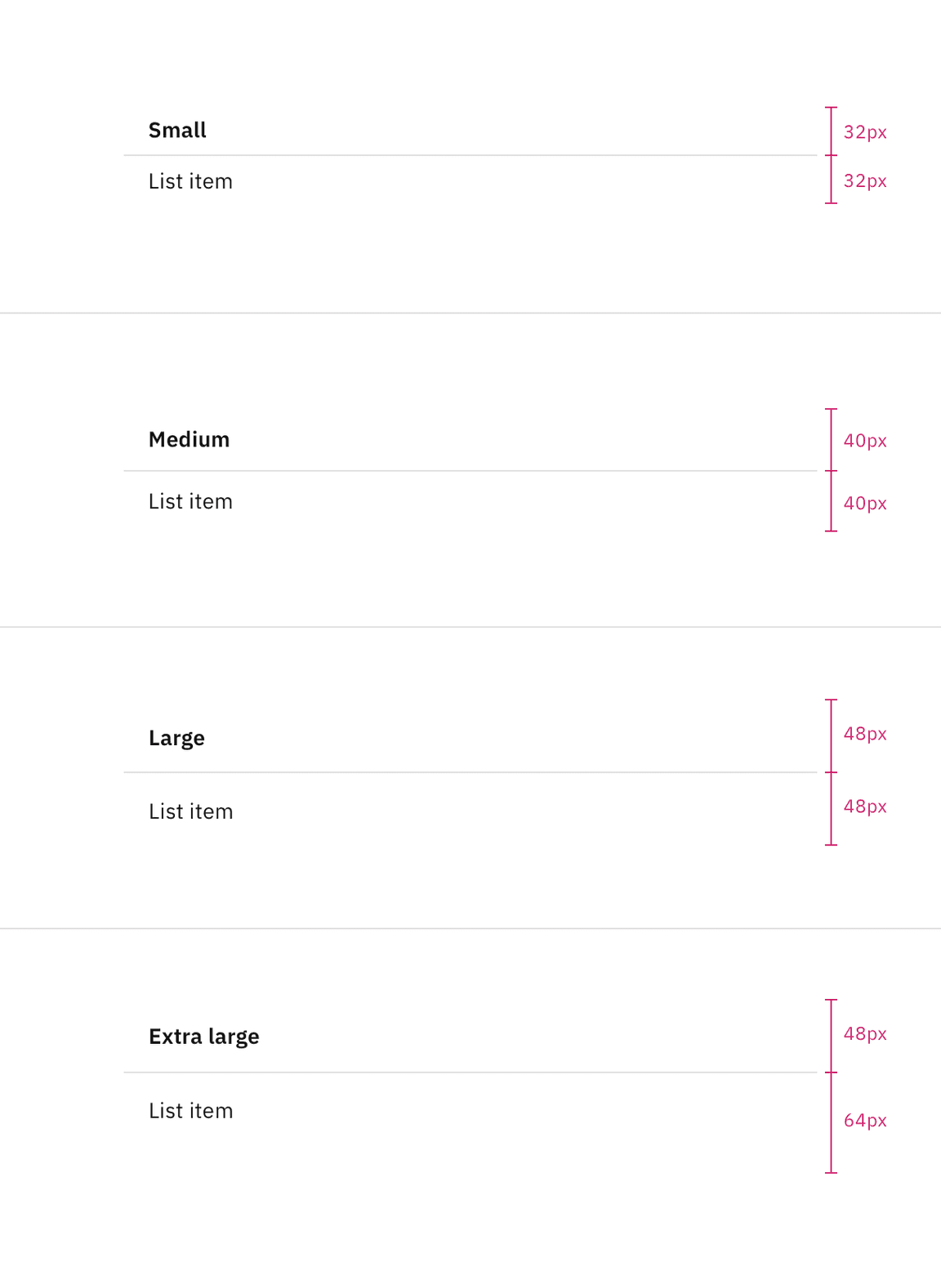 Height sizes for on-page variant Height sizes for on-page variant