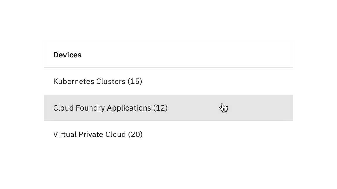 Contained list clickable rows Contained list clickable rows