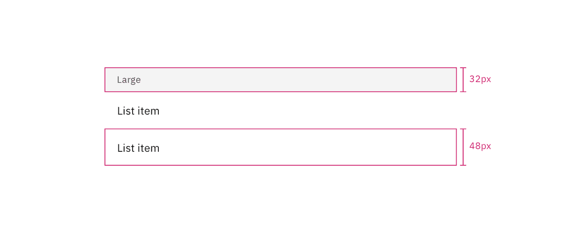 Sizes for contained list disclosed variant. Sizes for contained list disclosed variant.